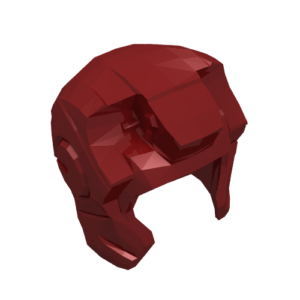 10907 - Minifigure, Headgear Helmet Space with Open Face and Top Hinge, with Angular Cheeks  (Iron Man)