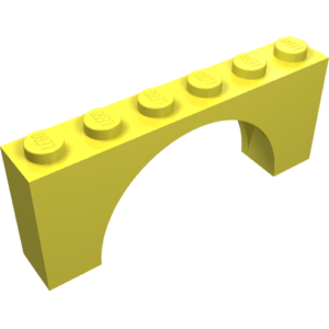 12939 - Arch 1 x 6 x 2 - Thin Top without Reinforced Underside