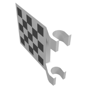 2335p03 - Flag 2 x 2 Square with Checkered Pattern (Printed)