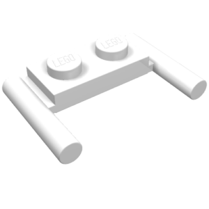 3839b - Plate, Modified 1 x 2 with Bar Handles - Flat Ends, Low Attachment