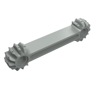 41666 - Technic, Arm 1 x 7 with Gear 9 Tooth Double Bevel Ends