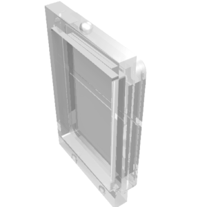 4183 - Glass for Train Door with Lip on Top and Bottom