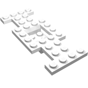 4212b - Vehicle, Base 4 x 10 x 2/3 with 2 x 2 Recessed Center with Smooth Underside, No Center Hole