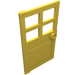 60623 - Door 1 x 4 x 6 with 4 Panes and Stud Handle