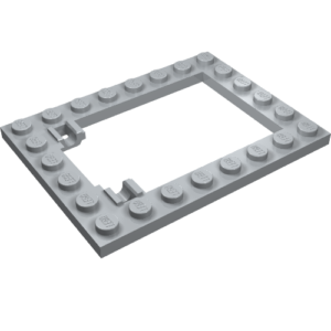 92107 - Plate, Modified 6 x 8 Trap Door Frame Horizontal (Long Pin Holders)