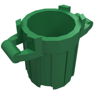 92926 - Container, Trash Can with 4 Cover Holders