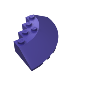 95188 - Brick, Round Corner 6 x 6 with Slope 33 Edge, Facet Cutout