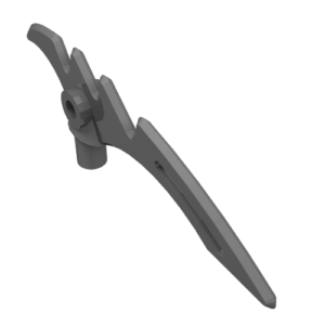 98141 - Minifigure, Weapon Crescent Blade, Serrated with Bar