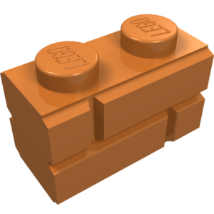 98283 - Brick, Modified 1 x 2 with Masonry Profile