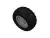 44772c01 - Wheel 56mm D. x 34mm Technic Racing Medium, 3 Pin Holes with Black Tire 68.8 x 36 ZR (44772 / 44771)