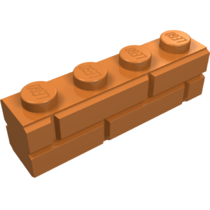 15533 - Brick, Modified 1 x 4 with Masonry Profile