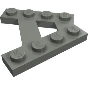 15706 - Wedge, Plate A-Shape with 2 Rows of 4 Studs