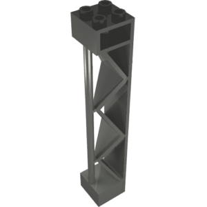 57893 - Support 2 x 2 x 10 Girder Triangular Vertical - Type 2 - Open Side Top, 1 Post & 1 Panel