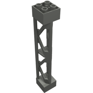 58827 - Support 2 x 2 x 10 Girder Triangular Vertical - Type 3 - 3 Posts, 2 Sections