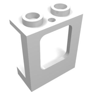 60032 - Window 1 x 2 x 2 Plane, Single Hole Top and Bottom for Glass