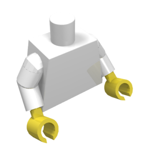 973c01 - Torso Plain / White Arms / Yellow Hands